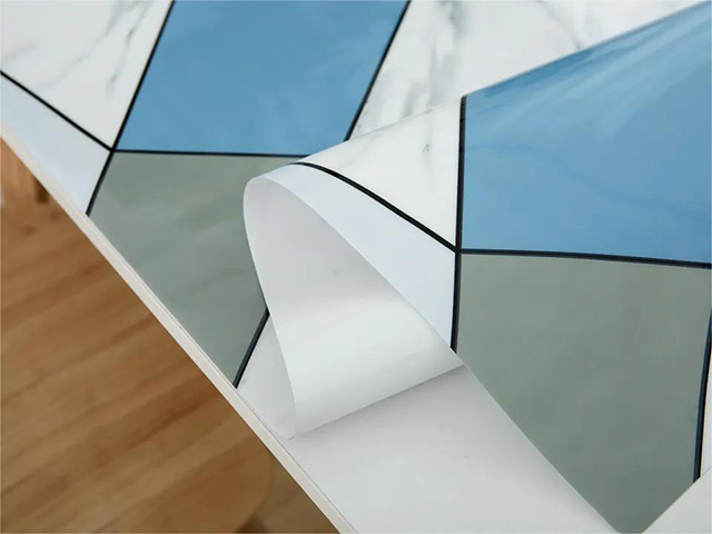 HM-041 Abwischbare, umweltfreundliche Tischdecke, rechteckige bedruckte Vinyl-Tischdecke